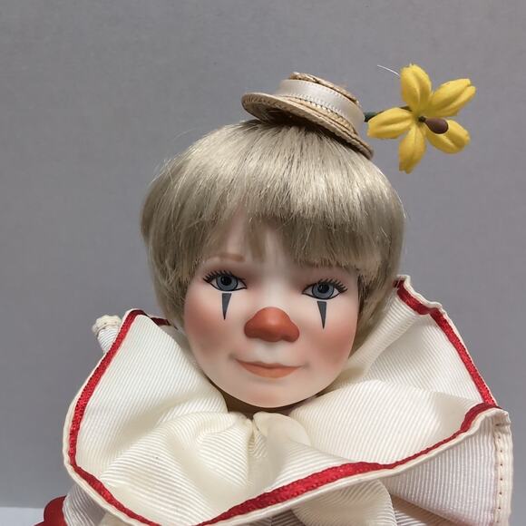 1990 Tommy The Clown Reco Knowles J McClelland Children's Circus Porcelain Doll - Picture 2 of 16